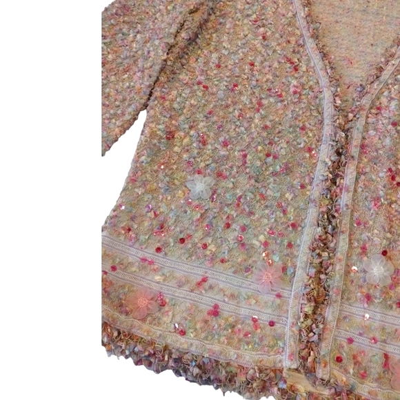 Escada Textured Button Long Sleeve Cardigan - Picture 8 of 11